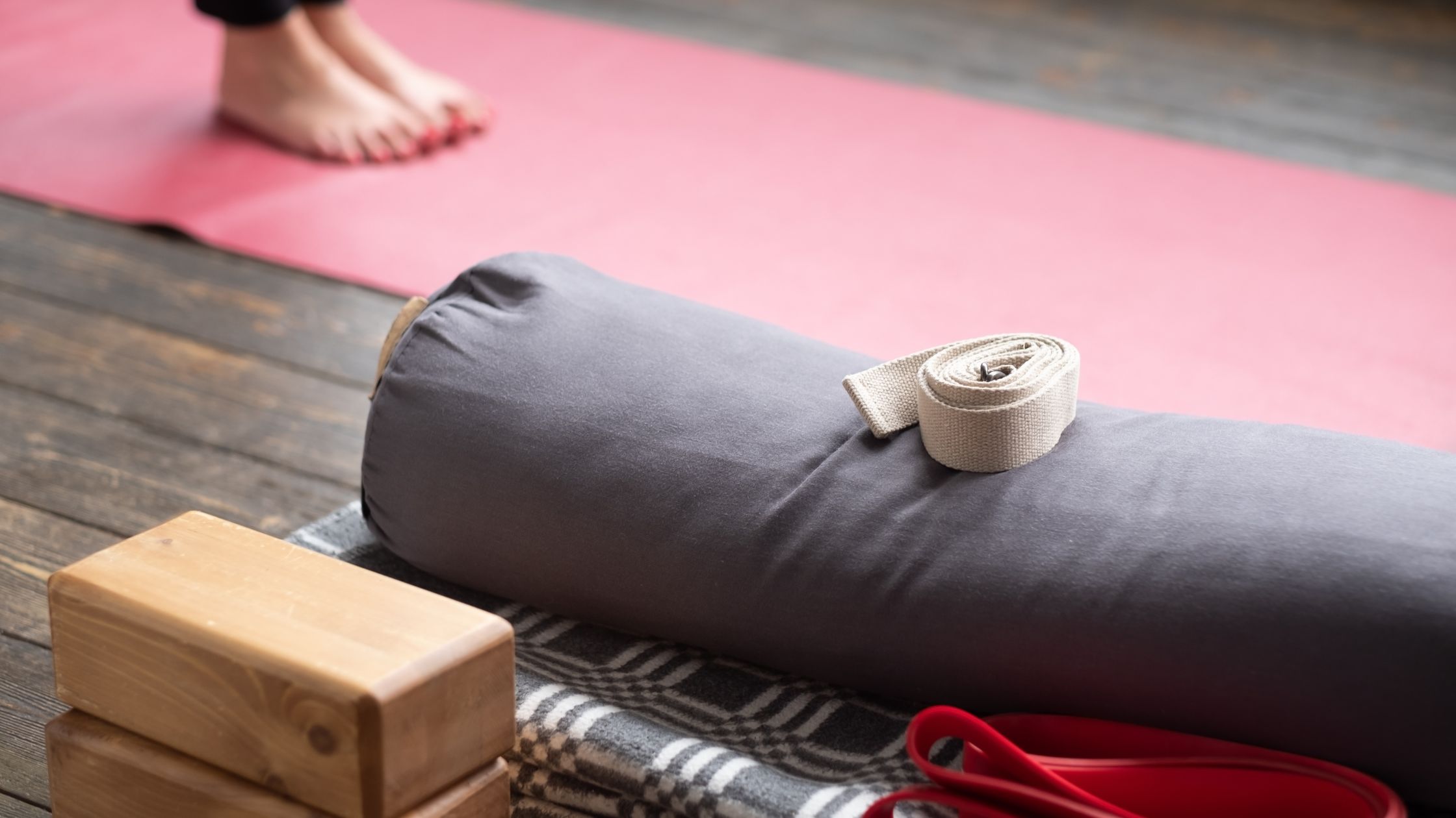 Yoga practitioner using props for therapeutic yoga practice – Yoga King Australia Props