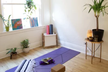 Home practice yoga props