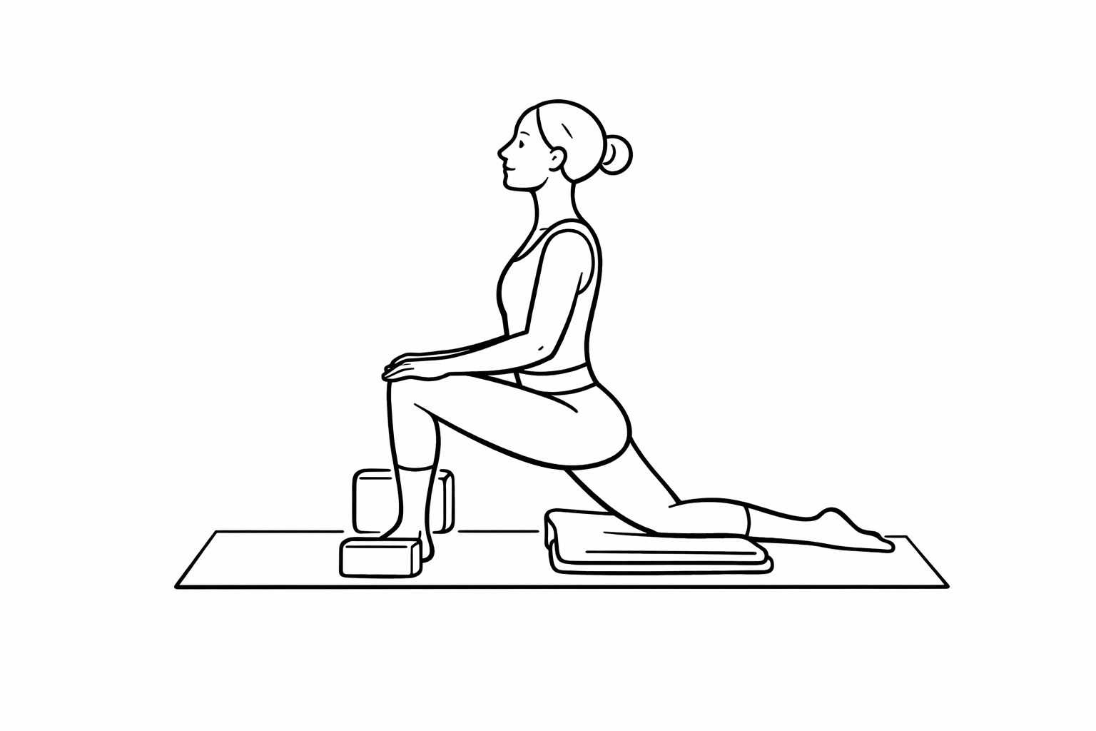 Low Lunge Pose Yoga for anxiety Yoga props