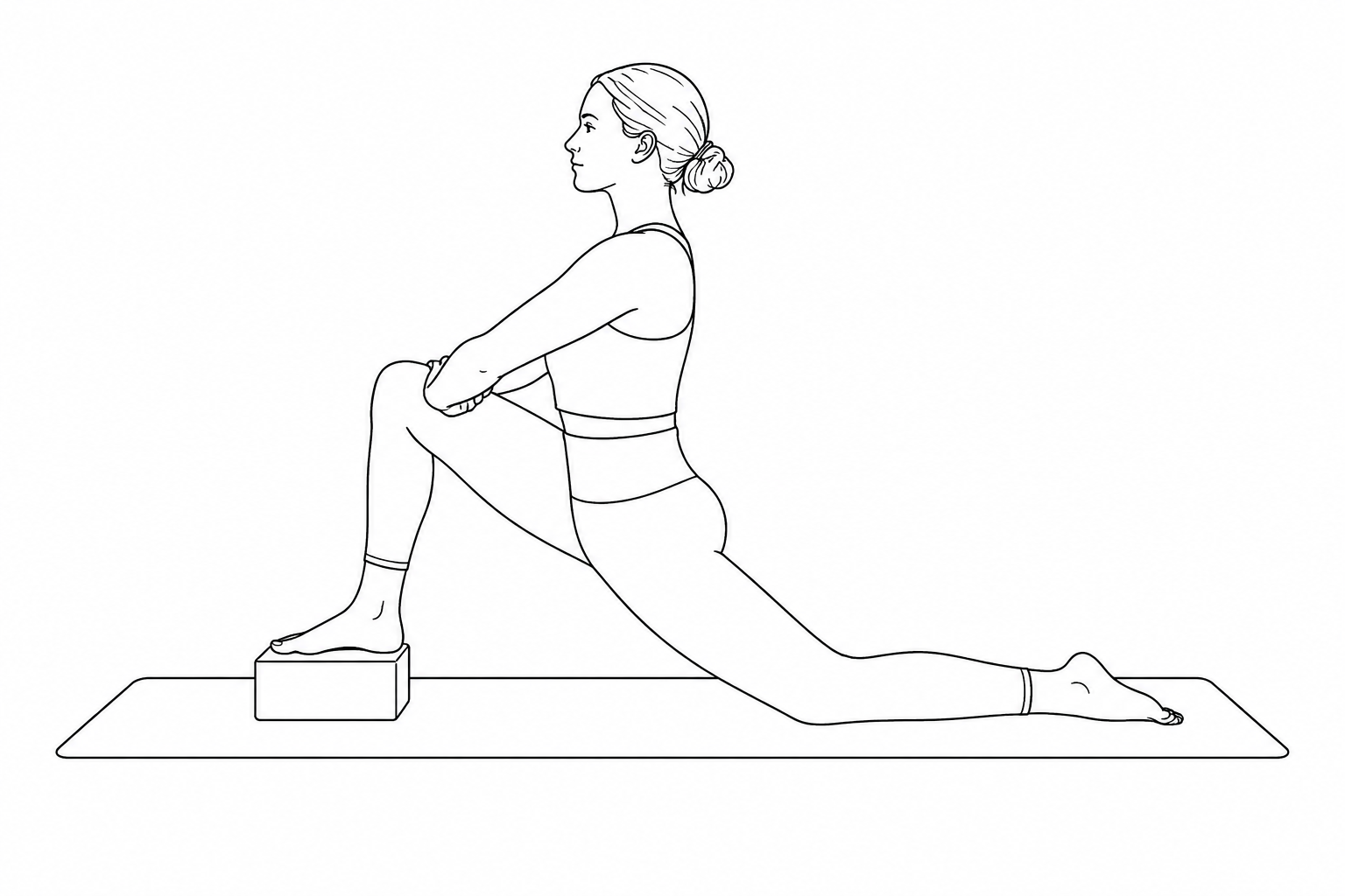 Elevated Front Foot Lunge Yoga Props Australia