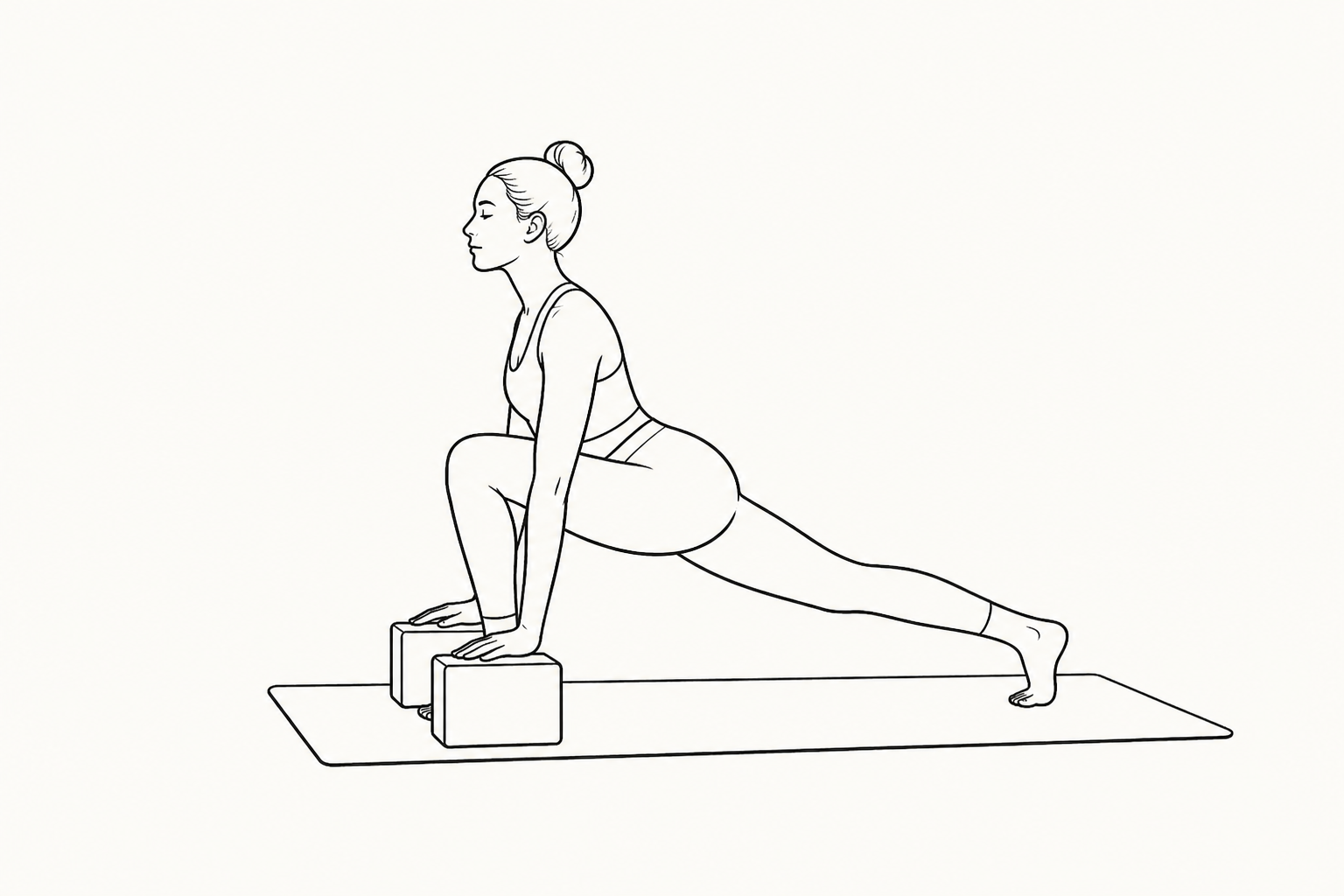 High Lunge with Blocks Yoga Props Australia