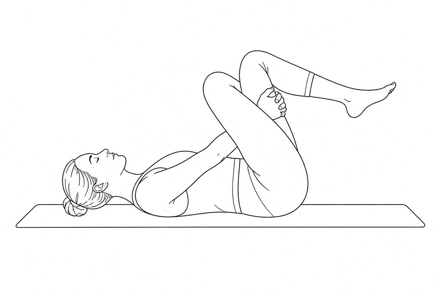 Supine Figure Four Stretch  Yoga Props Australia