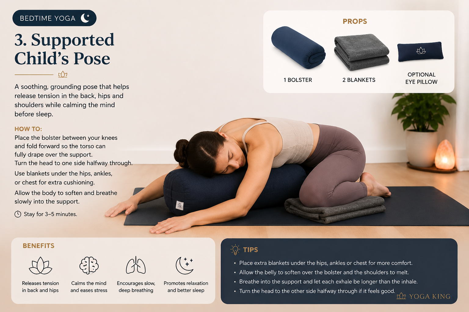 Supported Childs Pose Yoga Props Australia