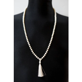 White Agate Mala - Prayer Beads