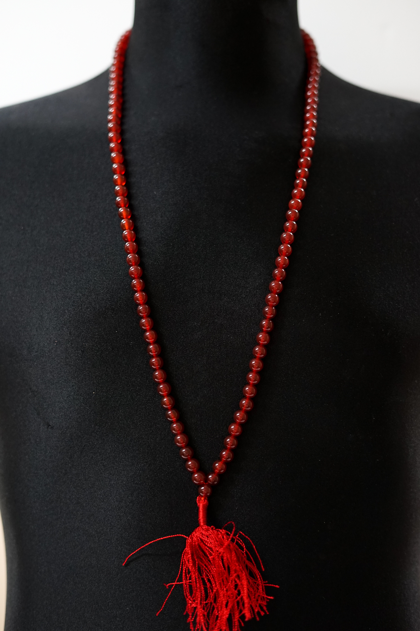 108 Carnelian Mala Buddhist Prayer Beads | Yoga Accessories